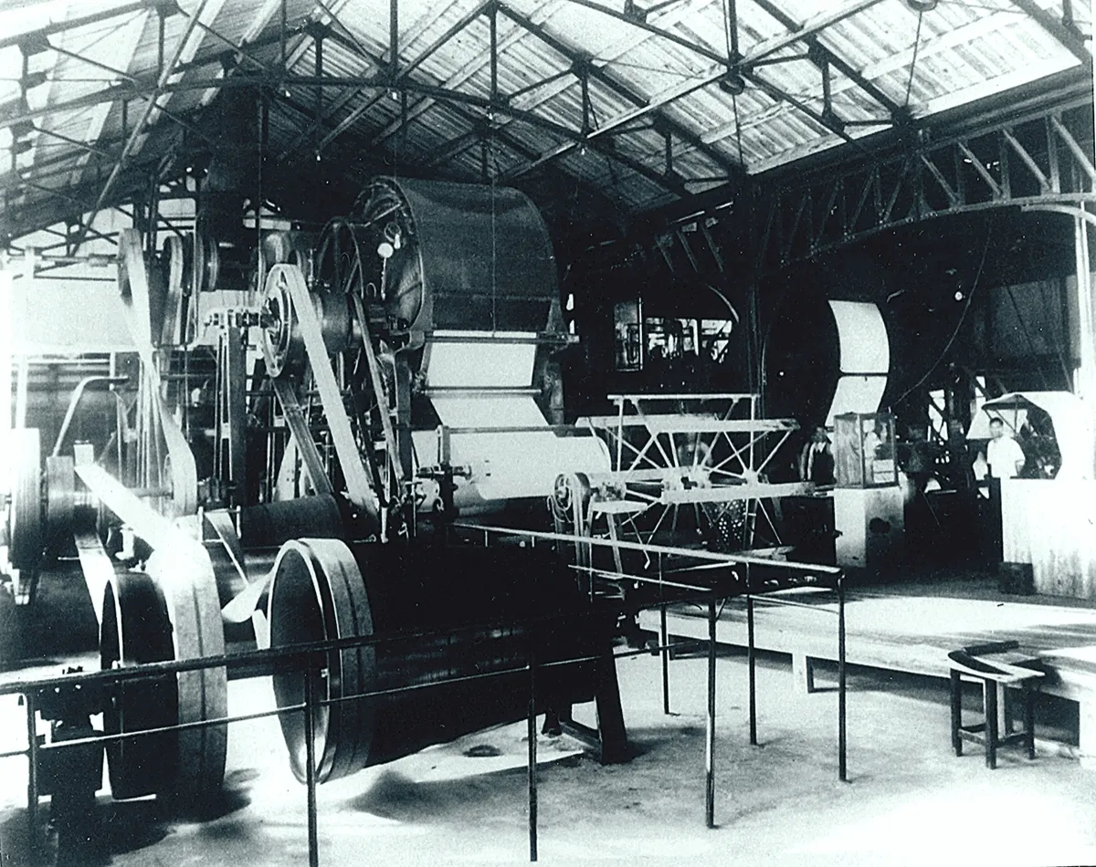 創業期の阿波製紙の工場